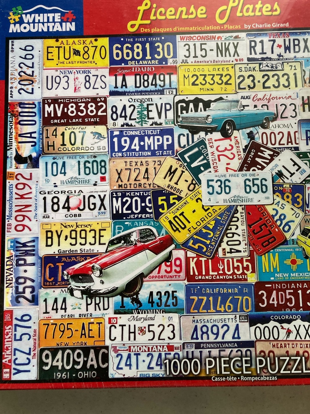 White Mountain 1000 pcs License Plates Jigsaw Puzzle - Picture 6 of 8